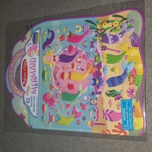 Melissa & Doug toy kids 4+ home mermaid puffy‎ stickers + play scenes